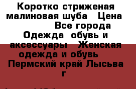 Коротко стриженая малиновая шуба › Цена ­ 10 000 - Все города Одежда, обувь и аксессуары » Женская одежда и обувь   . Пермский край,Лысьва г.
